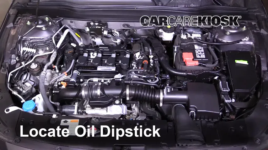2018 Honda Accord LX 1.5L 4 Cyl. Turbo Oil Check Oil Level